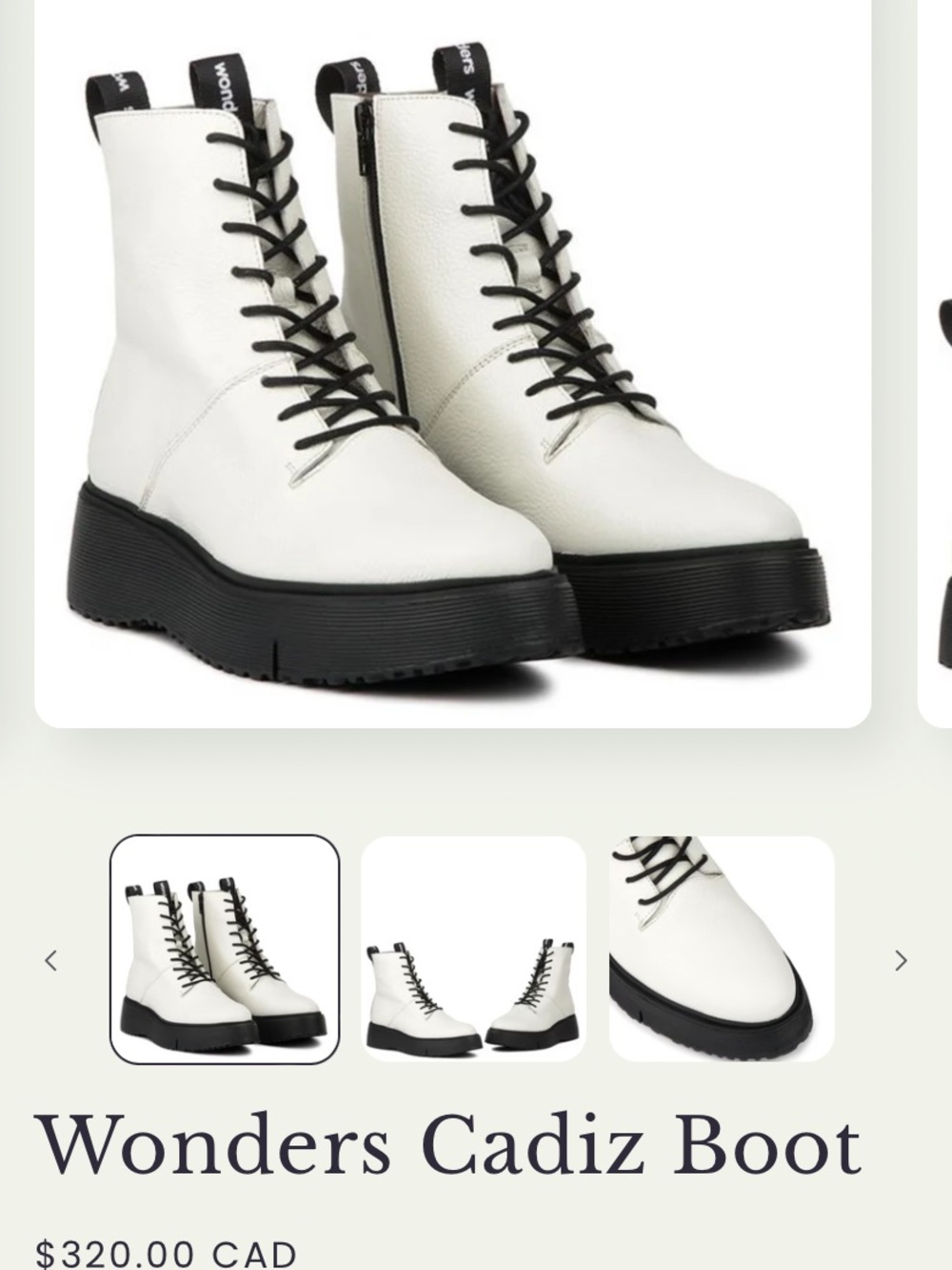 Wonders Cadiz Lace-Up Platform Boot in White